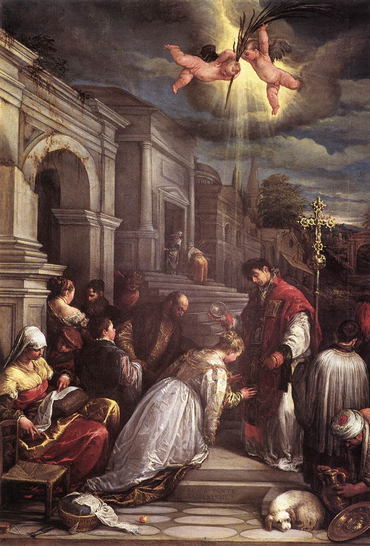 San Valentino battezza Santa Lucilla-Museo Civico, Bassano del Grappa